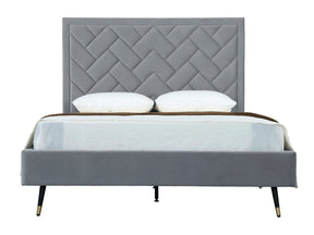 Crosby Queen-Size Bed in Grey by Manhattan Comfort at Eve Furniture