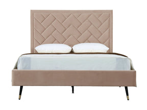 Crosby Queen-Size Bed in Nude by Manhattan Comfort at Eve Furniture