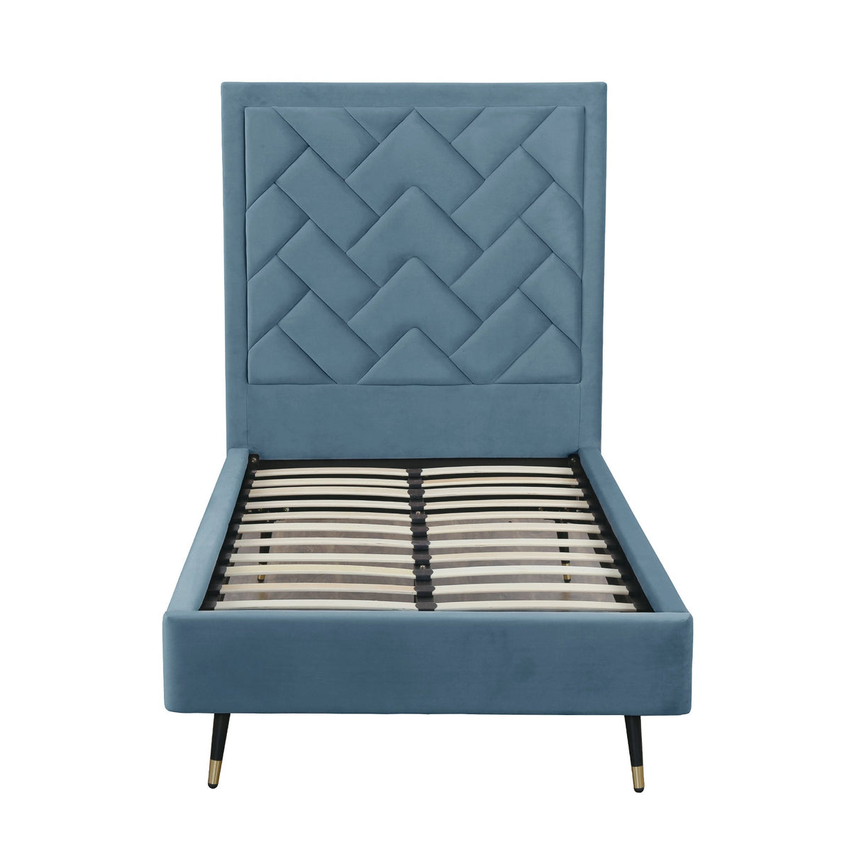 Crosby Twin-Size Bed in Blue by Manhattan Comfort at Eve Furniture