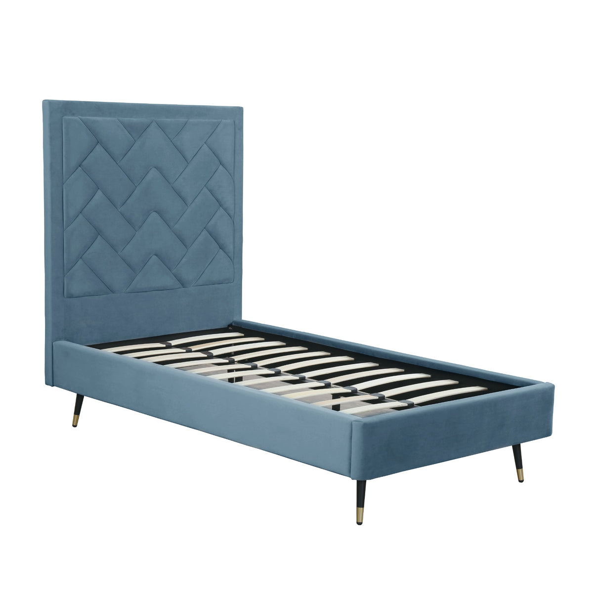 Crosby Twin-Size Bed in Blue by Manhattan Comfort at Eve Furniture