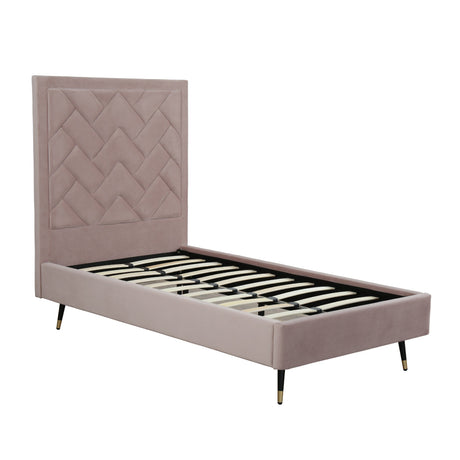 Crosby Twin-Size Bed in Blush by Manhattan Comfort at Eve Furniture
