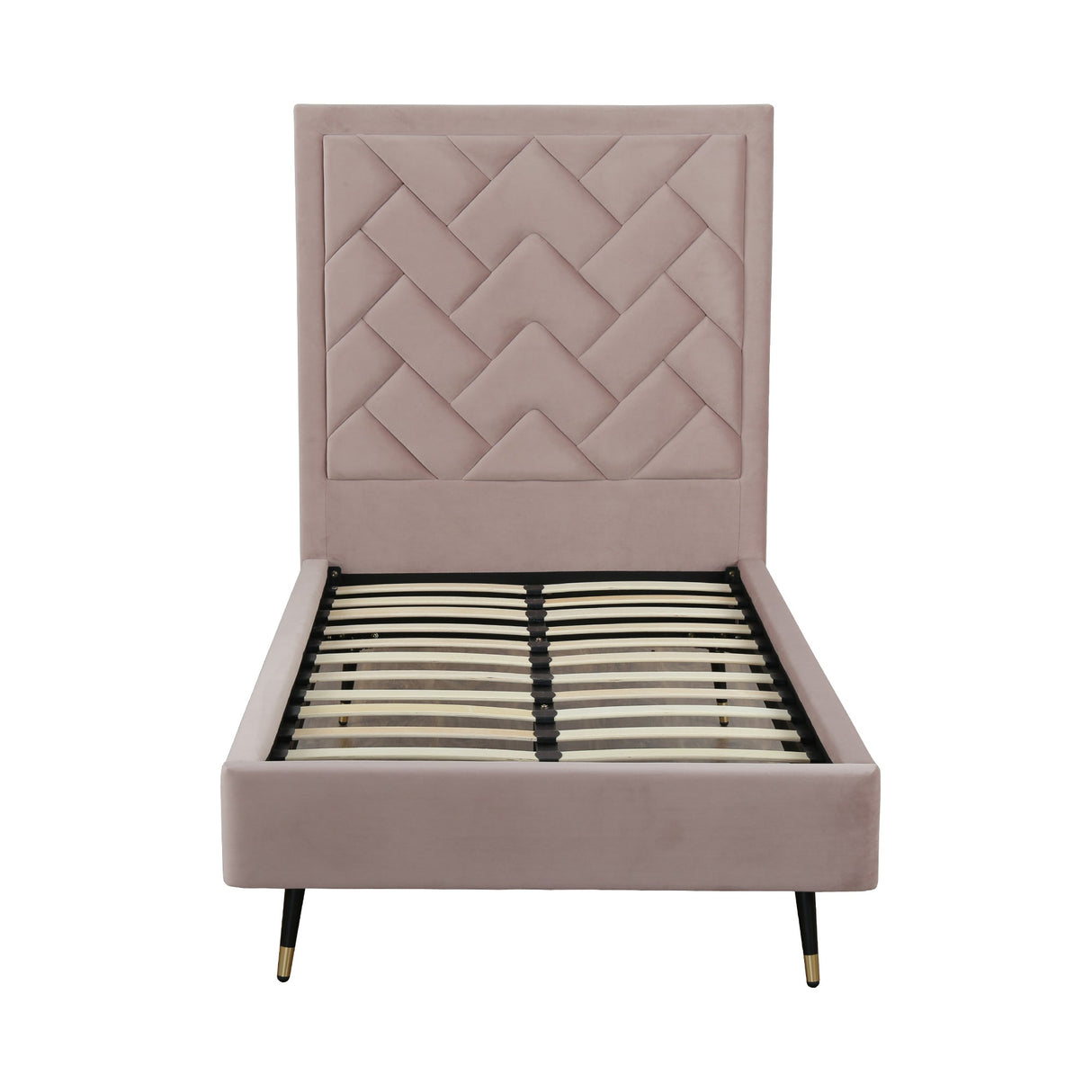 Crosby Twin-Size Bed in Blush by Manhattan Comfort at Eve Furniture