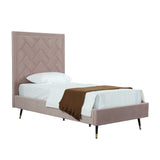 Crosby Twin-Size Bed in Blush by Manhattan Comfort at Eve Furniture