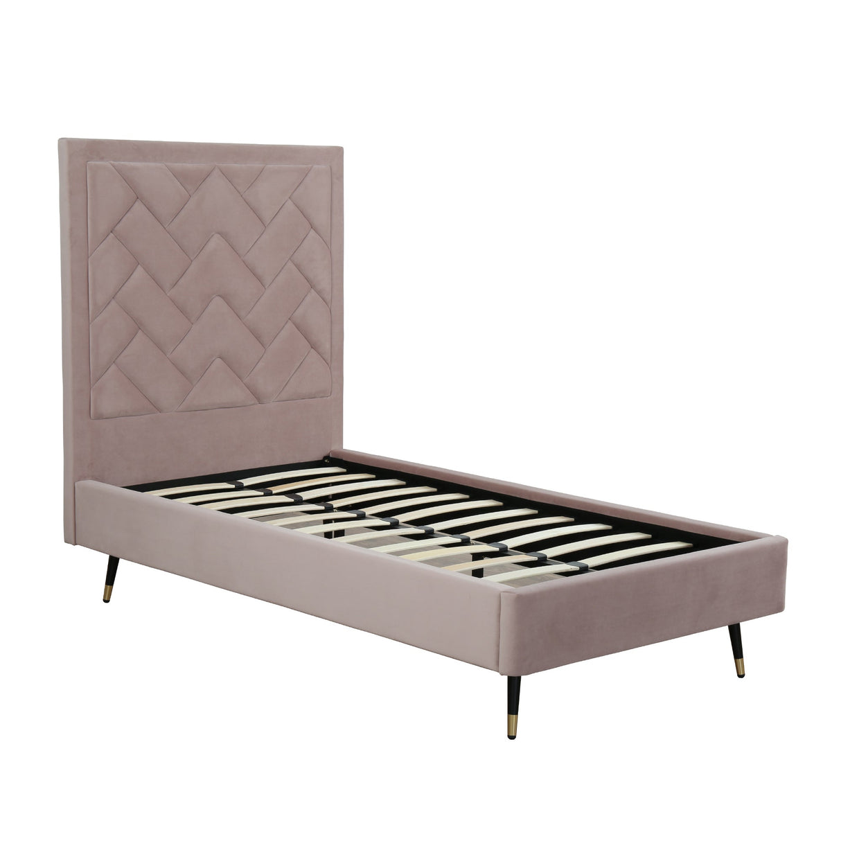 Crosby Twin-Size Bed in Blush by Manhattan Comfort at Eve Furniture