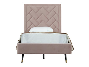 Crosby Twin-Size Bed in Blush by Manhattan Comfort at Eve Furniture