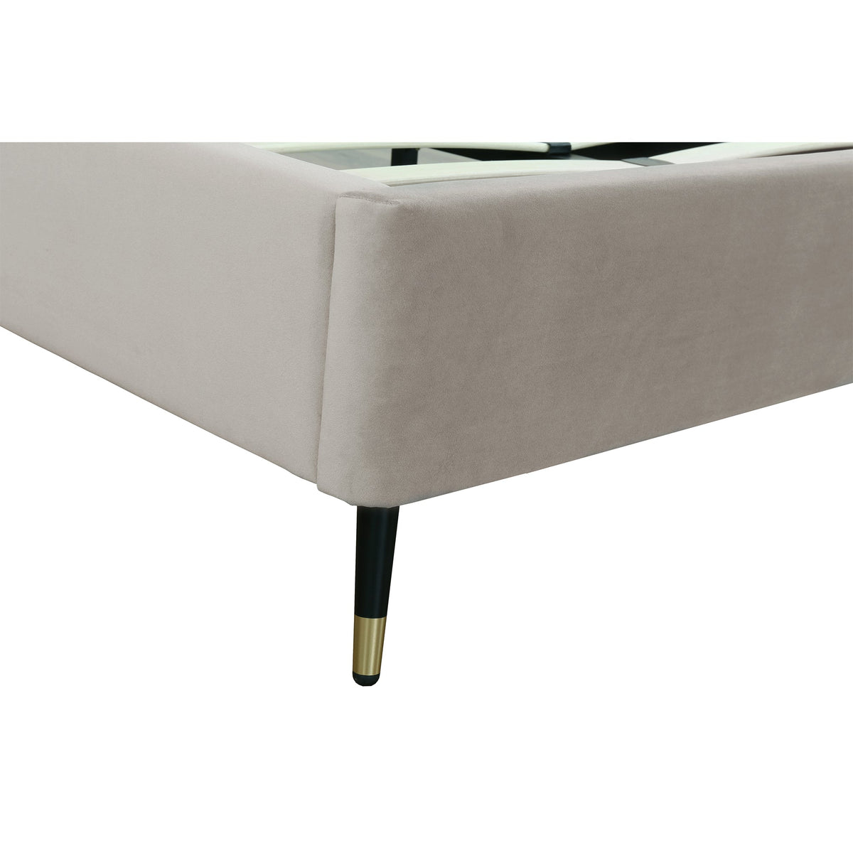 Crosby Twin-Size Bed in Greige by Manhattan Comfort at Eve Furniture