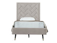 Crosby Twin-Size Bed in Greige by Manhattan Comfort at Eve Furniture