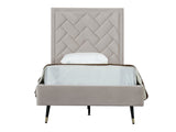 Crosby Twin-Size Bed in Greige by Manhattan Comfort at Eve Furniture
