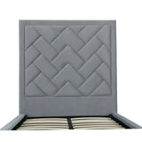 Crosby Twin-Size Bed in Grey by Manhattan Comfort at Eve Furniture