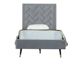 Crosby Twin-Size Bed in Grey by Manhattan Comfort at Eve Furniture