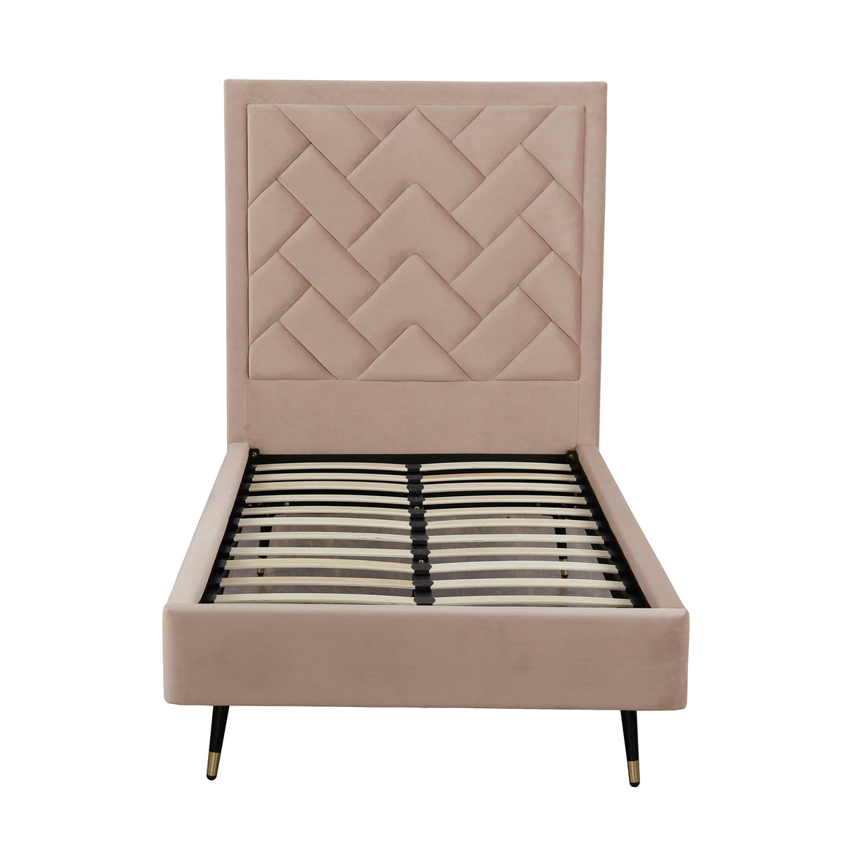 Crosby Twin-Size Bed in Nude by Manhattan Comfort at Eve Furniture