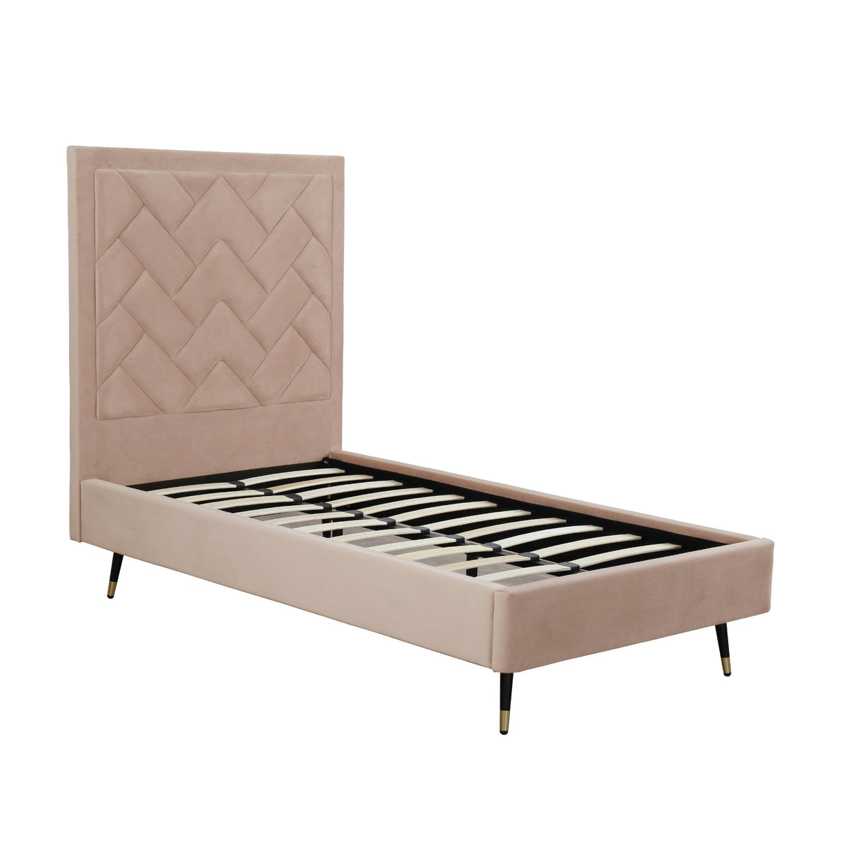 Crosby Twin-Size Bed in Nude by Manhattan Comfort at Eve Furniture