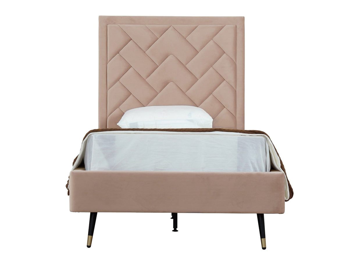 Crosby Twin-Size Bed in Nude by Manhattan Comfort at Eve Furniture
