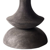 Crossman III Dark Brown/Gray Solid Wood Base W/ Round Glass Top Dining Table by Mercana at Eve Furniture