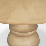 Crossman Round Blonde Solid Wood & Base Dining Table by Mercana at Eve Furniture
