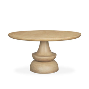 Crossman Round Blonde Solid Wood & Base Dining Table by Mercana at Eve Furniture