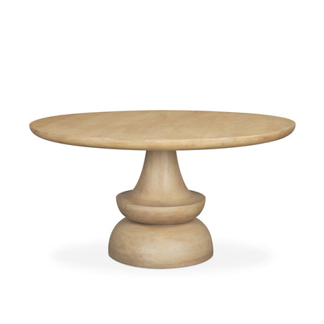 Crossman Round Blonde Solid Wood & Base Dining Table by Mercana at Eve Furniture