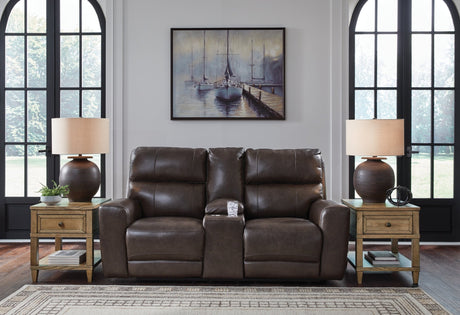 Crossplex Power Reclining Sofa, Loveseat and Recliner by Ashley at Eve Furniture