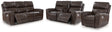 Crossplex Power Reclining Sofa, Loveseat and Recliner by Ashley at Eve Furniture