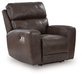Crossplex Smoke Power Recliner by Ashley at Eve Furniture