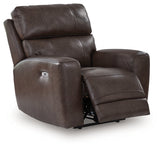 Crossplex Smoke Power Recliner by Ashley at Eve Furniture