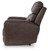 Crossplex Smoke Power Recliner by Ashley at Eve Furniture