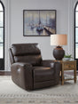 Crossplex Smoke Power Recliner by Ashley at Eve Furniture