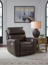 Crossplex Smoke Power Recliner by Ashley at Eve Furniture