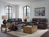 Crossplex Smoke Power Reclining Sofa and Loveseat by Ashley at Eve Furniture