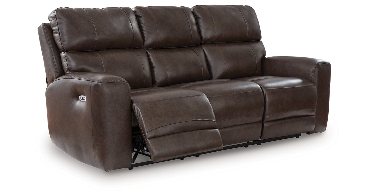 Crossplex Smoke Power Reclining Sofa by Ashley at Eve Furniture