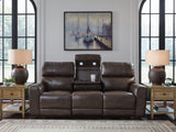 Crossplex Smoke Power Reclining Sofa by Ashley at Eve Furniture