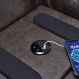 Crossplex Smoke Power Reclining Sofa by Ashley at Eve Furniture