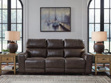 Crossplex Smoke Power Reclining Sofa by Ashley at Eve Furniture