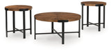Crosstrail Brown Table (Set of 3) by Ashley at Eve Furniture