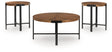 Crosstrail Brown Table (Set of 3) by Ashley at Eve Furniture