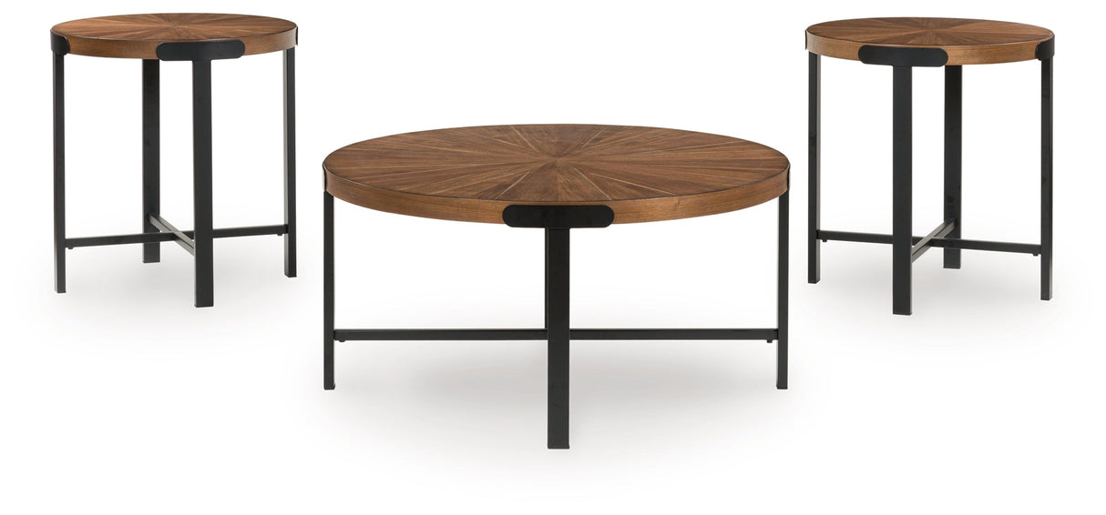 Crosstrail Brown Table (Set of 3) by Ashley at Eve Furniture