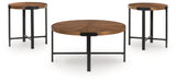 Crosstrail Brown Table (Set of 3) by Ashley at Eve Furniture