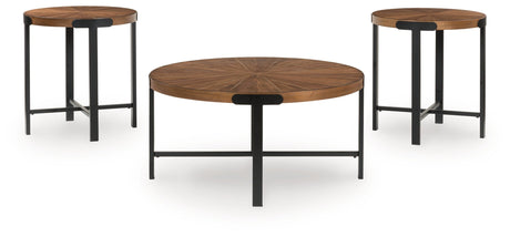 Crosstrail Brown Table (Set of 3) by Ashley at Eve Furniture