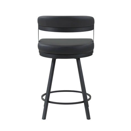 Crowley Black Swivel Counter Height Chair, Set of 2 by Homelegance at Eve Furniture