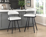 Crowley Black Swivel Pub Height Chair, Set of 2 by Homelegance at Eve Furniture