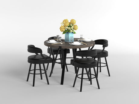 Crowley Black Swivel Pub Height Chair, Set of 2 by Homelegance at Eve Furniture