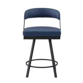 Crowley Blue Swivel Counter Height Chair, Set of 2 by Homelegance at Eve Furniture