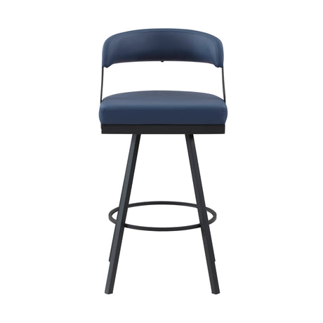 Crowley Blue Swivel Pub Height Chair, Set of 2 by Homelegance at Eve Furniture