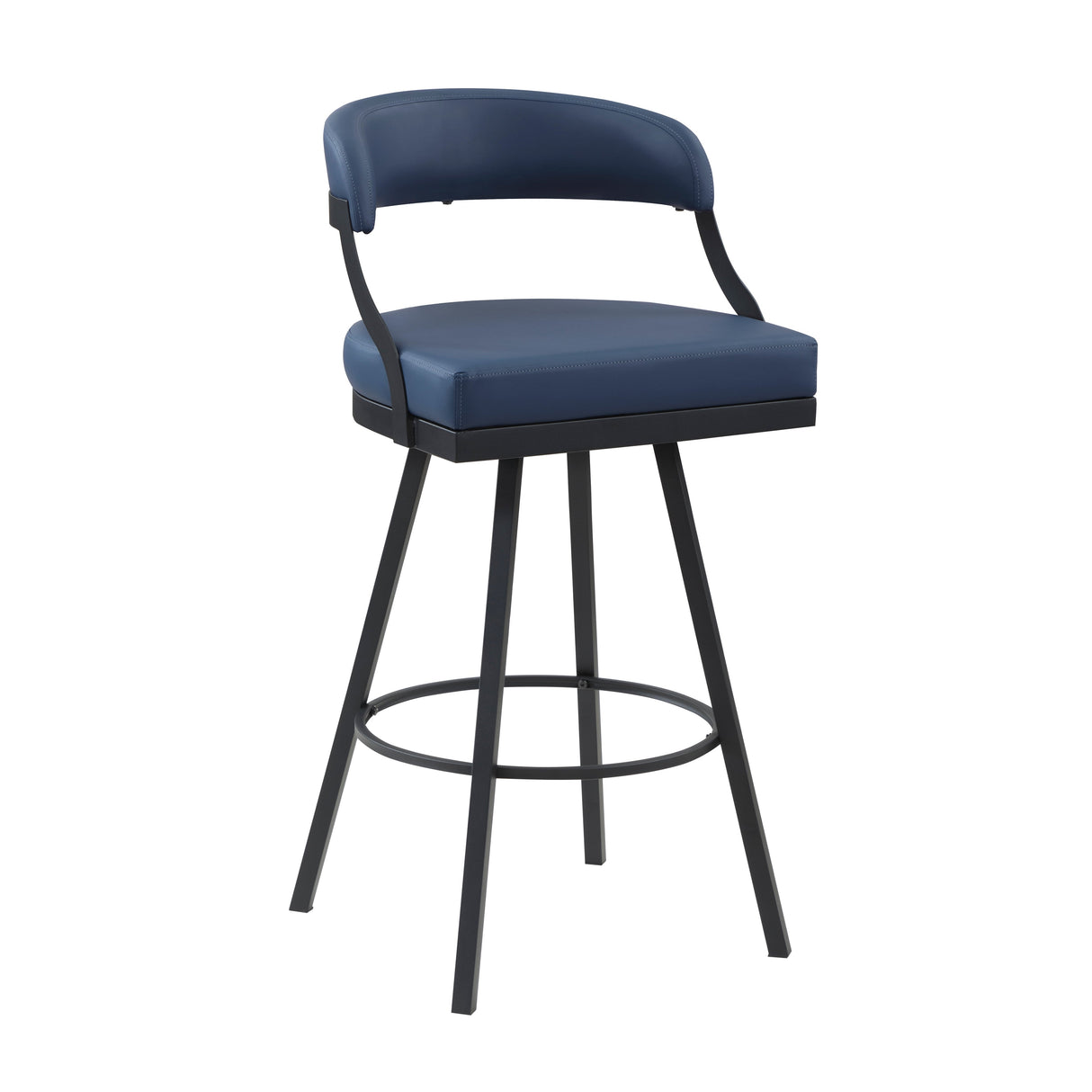 Crowley Blue Swivel Pub Height Chair, Set of 2 by Homelegance at Eve Furniture