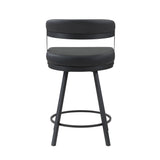 Crowley Brown/Black Modern Round Counter Height Set by Homelegance at Eve Furniture