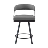 Crowley Gray Swivel Counter Height Chair, Set of 2 by Homelegance at Eve Furniture