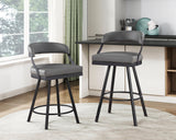 Crowley Gray Swivel Pub Height Chair, Set of 2 by Homelegance at Eve Furniture