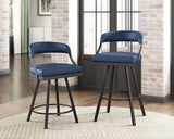 Crowley Gray Swivel Pub Height Chair, Set of 2 by Homelegance at Eve Furniture