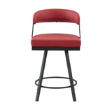 Crowley Red Swivel Counter Height Chair, Set of 2 by Homelegance at Eve Furniture