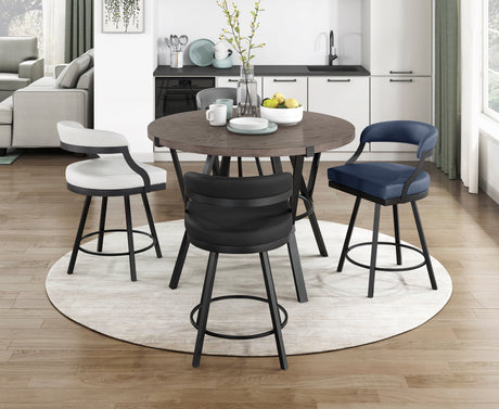 Crowley Red Swivel Pub Height Chair, Set of 2 by Homelegance at Eve Furniture
